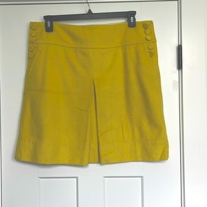 Jcrew women’s chartreuse a-line wool skirt, size 14